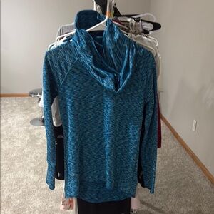 Athleta Blue Cowl Neck Sweater